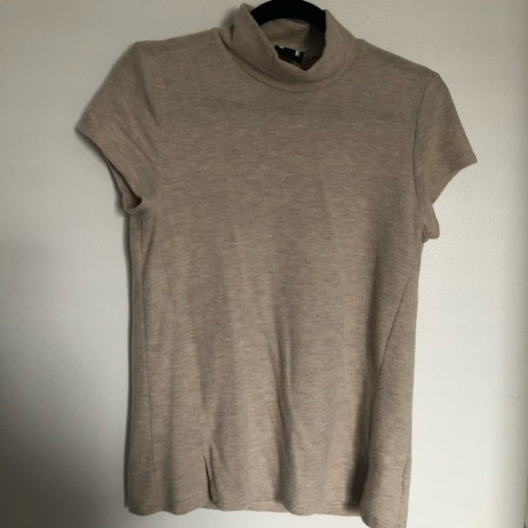 H by bordeaux Tops - H - Short Sleeve Knit Mock Turtleneck